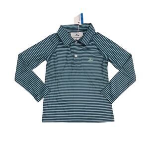 NWT Southbound Size 5 Navy Aqua Polo Stripe